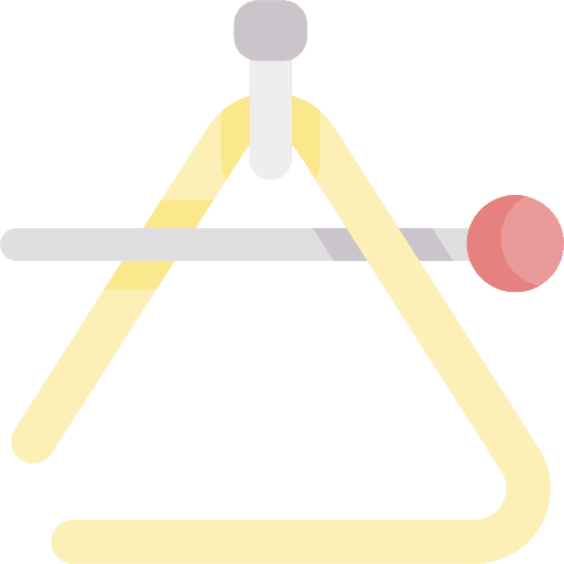Triangle metal music percussion instrument icon