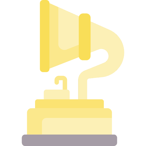 Phonograph electronics music and multimedia gramphone icon Phonograph electronics music and multimedia gramphone icon