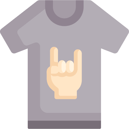 Shirt hand rock and roll shirt icon Shirt hand rock and roll shirt icon