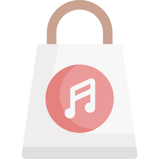 Shopping bag buy musical note shopping bag icon Shopping bag buy musical note shopping bag icon