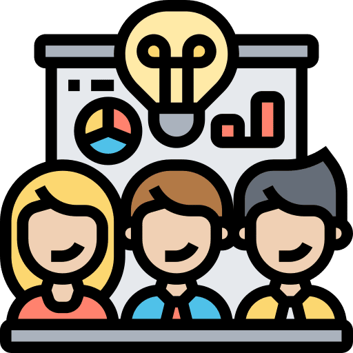 Board meeting business people three icon