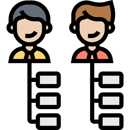 Matrix matrix relationship structure icon