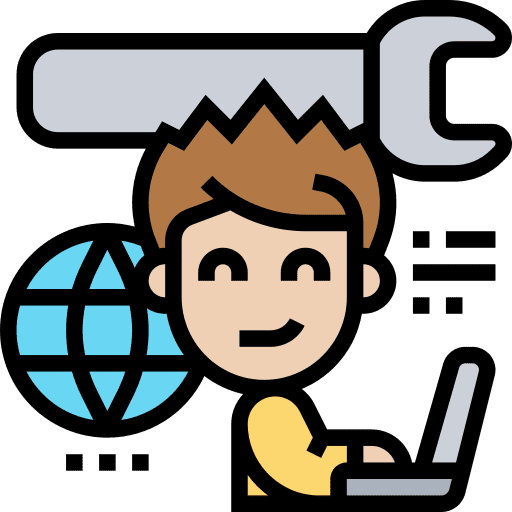 Technical support maintenance communications professions and jobs icon