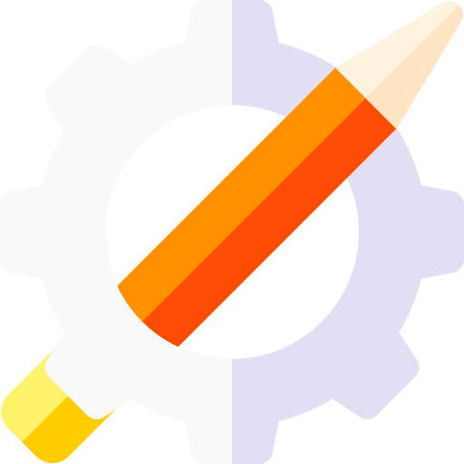 Creative process creativity settings paint brush icon