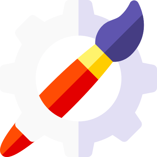 Paint brush strategy creativity technical icon