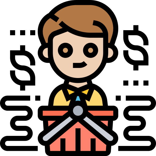 Purchasing commerce and shopping buying client icon Purchasing commerce and shopping buying client icon