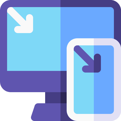 Responsive web digital platform monitor icon