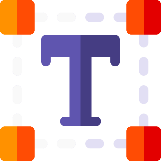 Text box font text editor text box icon