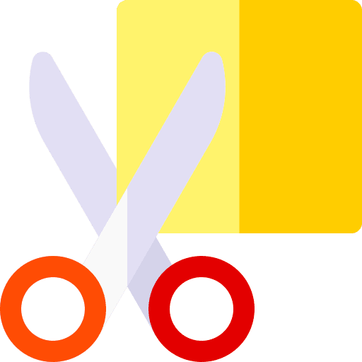 Scissor art and design dots cutting icon Scissor art and design dots cutting icon