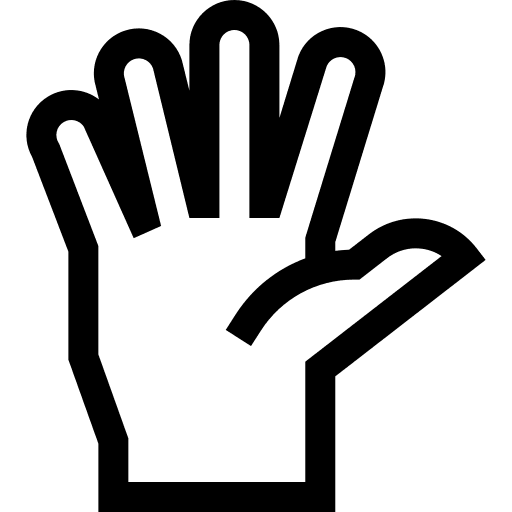 Five fingers gesture hands and gestures hand icon