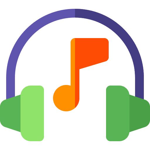 Headphones electronics note music icon Headphones electronics note music icon