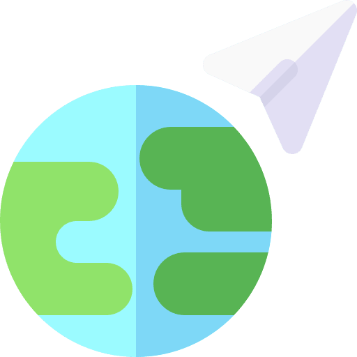 Message earth airplane global icon Message earth airplane global icon