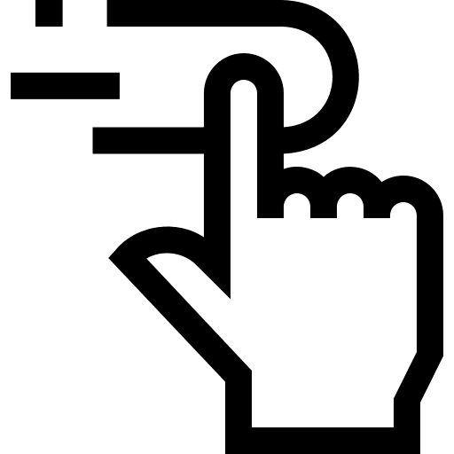 Swipe drag move finger icon