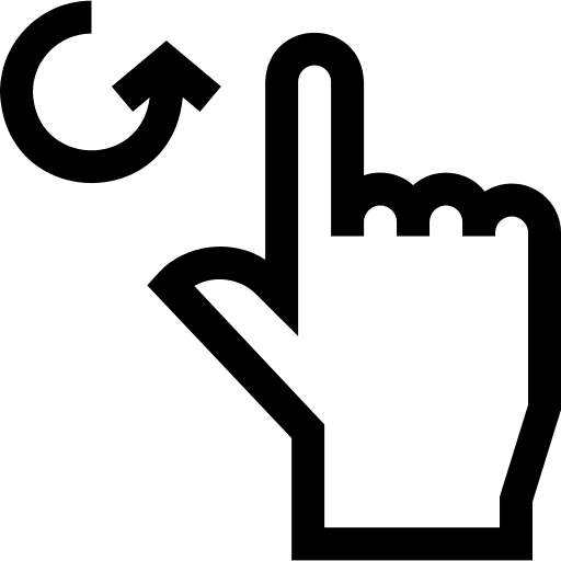 Rotate rotate direction hand icon Rotate rotate direction hand icon