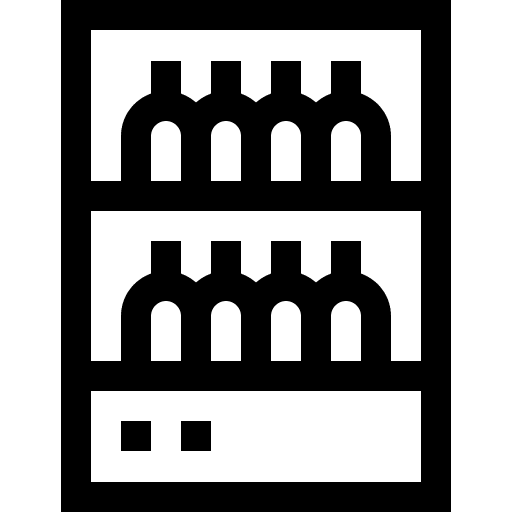 Fridge wine cooler food and restaurant food icon