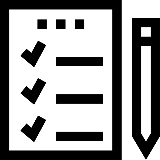 Shopping list conclusion pencil document icon