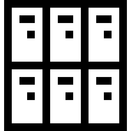 Lockers security supermarket cabinet icon