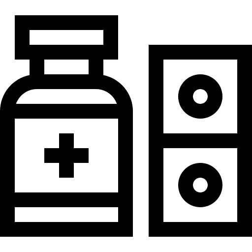 Medicine healthcare and medical medication bottle icon