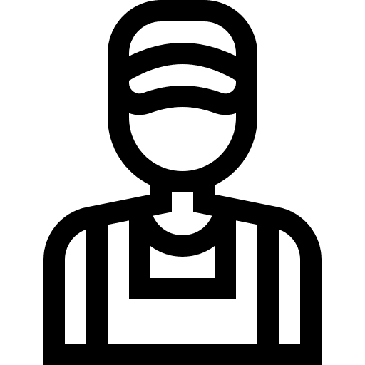 Cashier market man counter icon