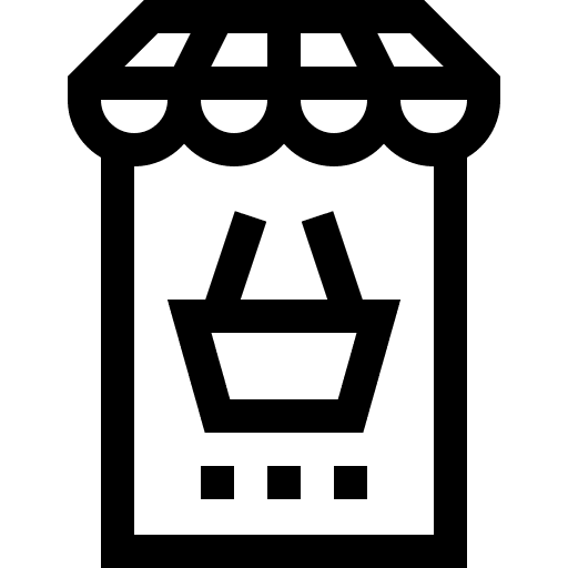 Online shopping smartphone shopping basket market icon