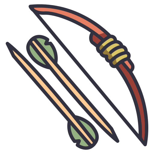 Bow bow arrow survival icon Bow bow arrow survival icon