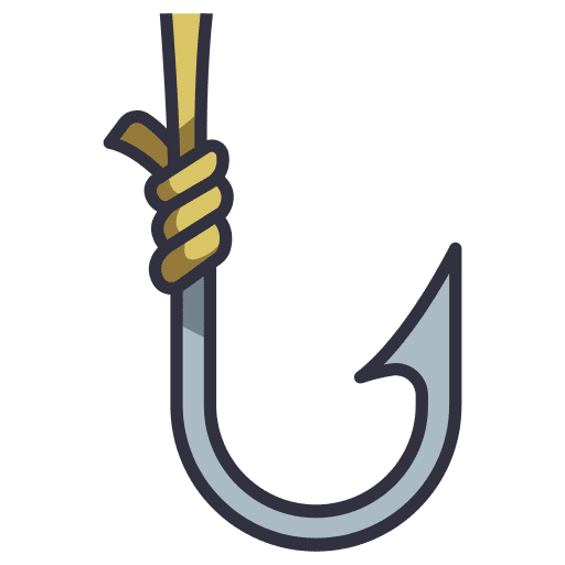 Fishing hook bait fish hobbies and free time icon