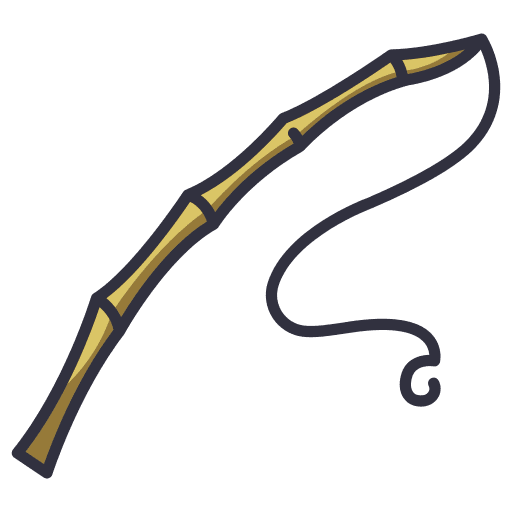 Fishing rod hobbies and free time bamboo fisherman icon Fishing rod hobbies and free time bamboo fisherman icon