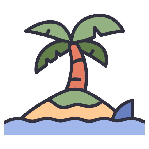 Island water nature ocean icon Island water nature ocean icon