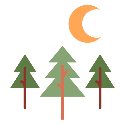 Forest forest night woods icon Forest forest night woods icon