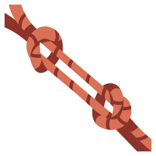 Rope strong construction and tools loop icon