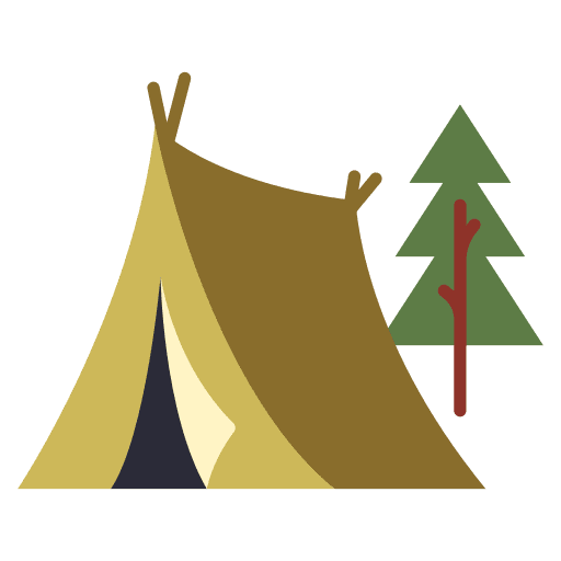 Tent forest travel adventure icon Tent forest travel adventure icon