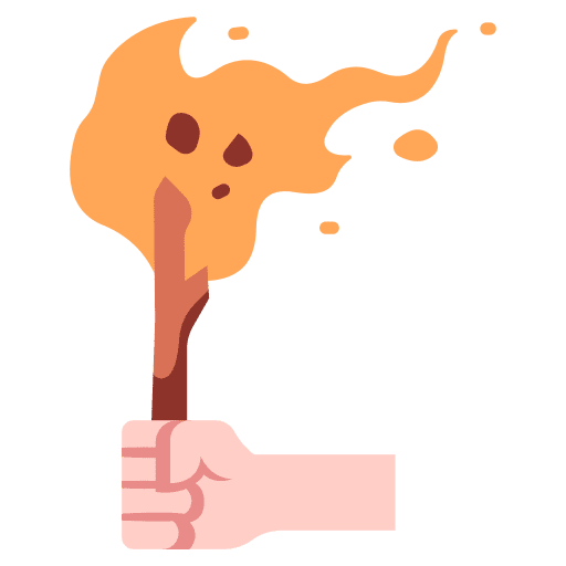Torch fire burn construction and tools icon Torch fire burn construction and tools icon
