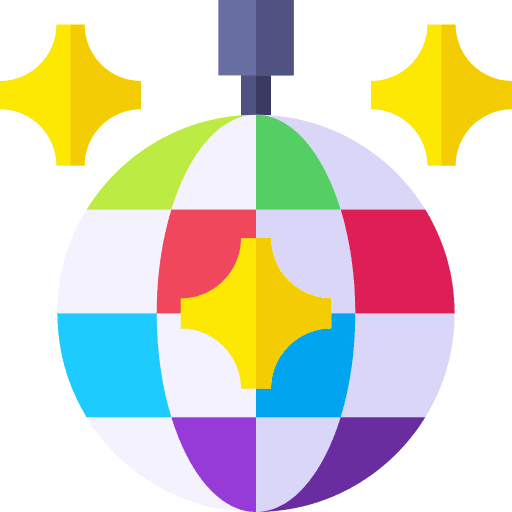 Disco ball celebration retro party icon Disco ball celebration retro party icon