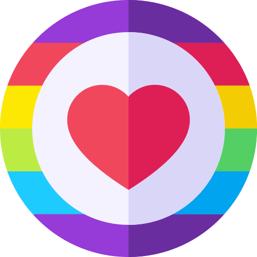 Heart love rainbow romantic icon Heart love rainbow romantic icon