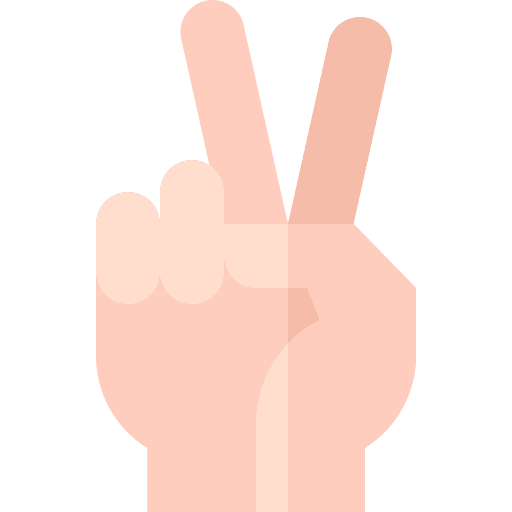 Peace gesture two fingers peace icon Peace gesture two fingers peace icon