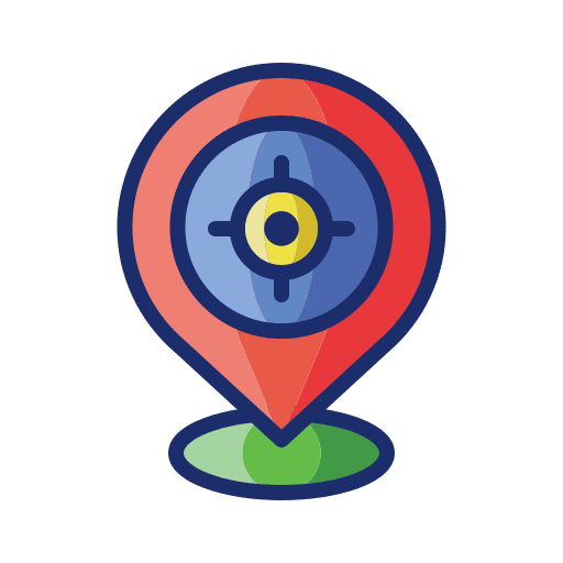 Location marker maps and location world map icon