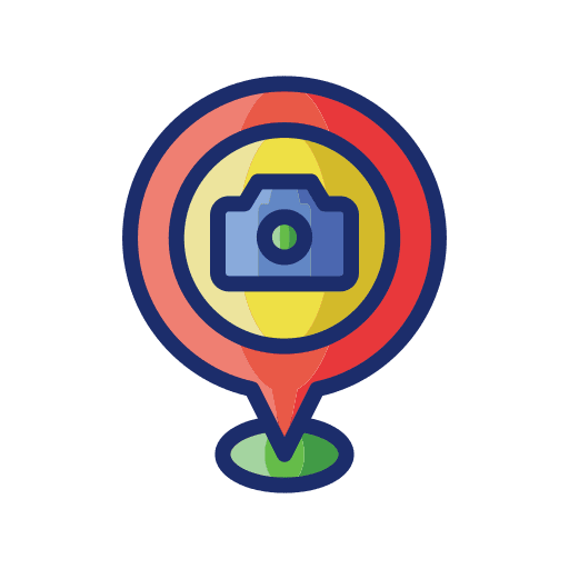 Point of interest warning location pin favourite icon