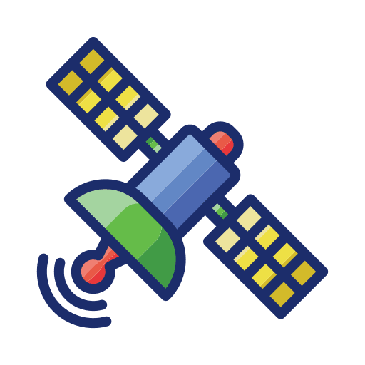 Satelite radio antenna connection technology icon