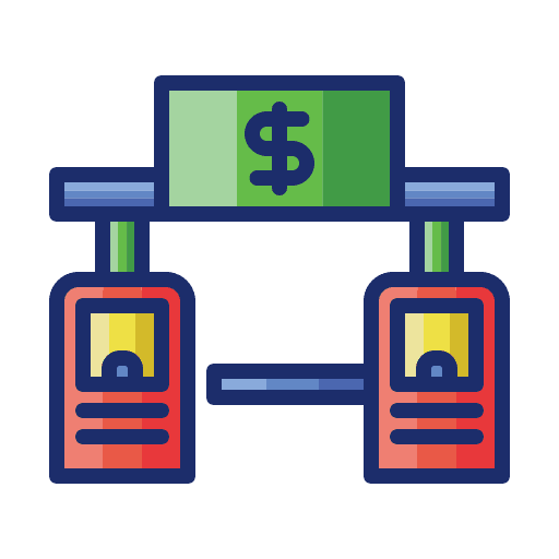 Toll road secure barrier signaling icon
