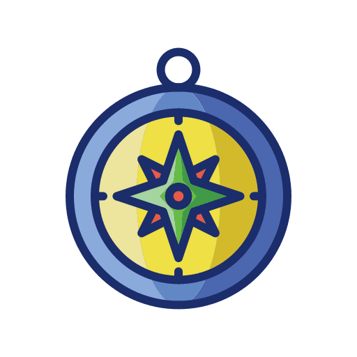 Compass gps navigation maps and location icon