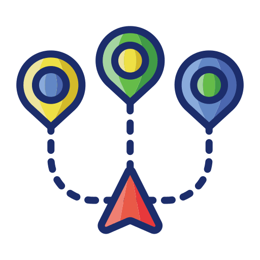 Destinations location multiple placeholder icon