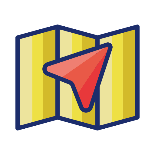 Directions way directions map icon