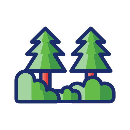 Forest woodland nature pines icon