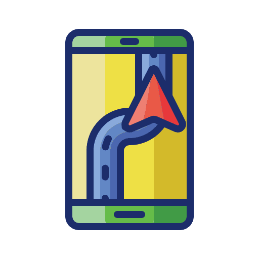 Navigation guide mobile phone electronics icon