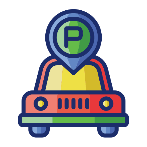 Parking car park vehicle transport icon