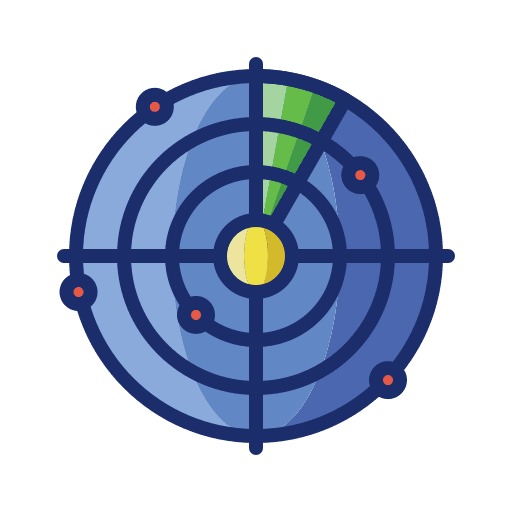 Radar radar specification network icon
