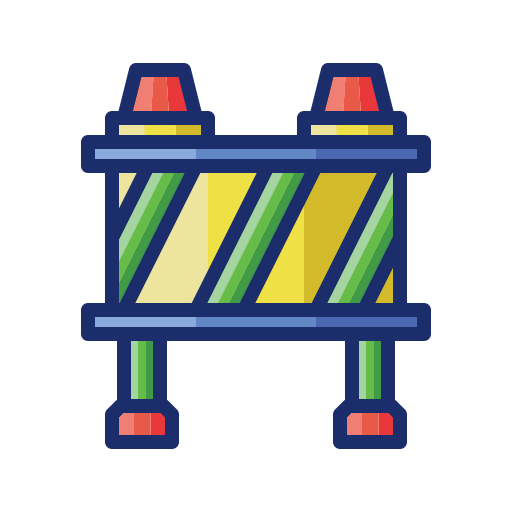 Road blockade road block stripped no entry icon