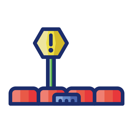 Roadside road path roadside icon