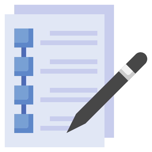 Planning excersice files and folders planning icon