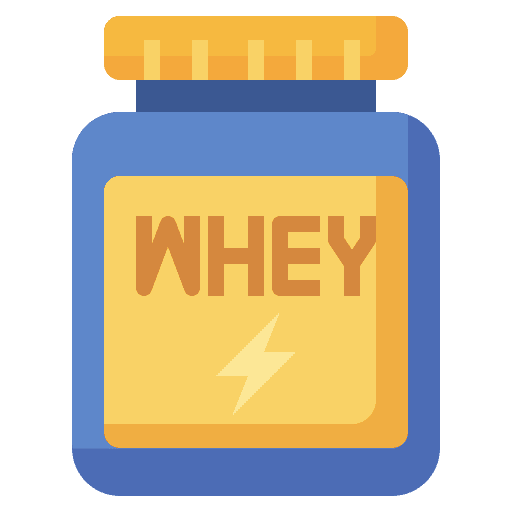 Whey protein bottle jar powder icon
